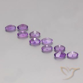 Pedras preciosas de Ametista Violeta Púrpura Médio natural de 4.23 ct, oval, VVS-VS