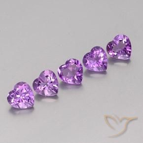 3.60ctw Natural Violeta rosado Ametista, Coração, VS