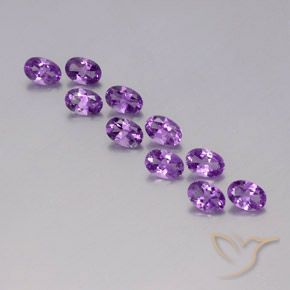 3.91ctw Natural Violeta Rosado Profundo Ametista, oval, VVS-VS
