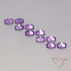 Pedras preciosas de Ametista Violeta Rosado Profundo natural de 3.91 ct, oval, VVS-VS