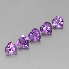 Pedras preciosas de ametista violeta natural de  ct, formato de coração, VS
