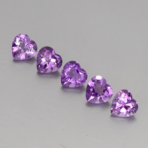 Pedras preciosas de ametista violeta natural de  ct, formato de coração, VS