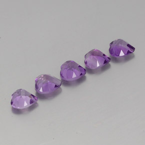 Pedras preciosas de ametista violeta natural de  ct, formato de coração, VS