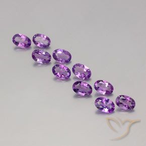 3.77ctw Natural Violeta Púrpura Médio Ametista, oval, VVS-VS