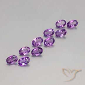 Pedras preciosas de Ametista Violeta Púrpura Médio natural de 3.77 ct, oval, VVS-VS