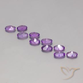 Pedras preciosas de Ametista Violeta Púrpura Médio natural de 3.77 ct, oval, VVS-VS