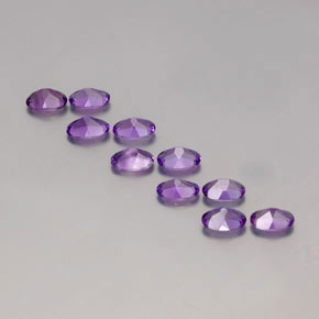 Pedras preciosas de ametista violeta natural de 3,95 ct, corte oval, VVS-VS