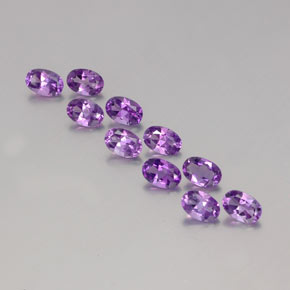 Pedras preciosas de ametista violeta natural de 4,06 ct, corte oval, VVS-VS