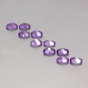 Pedras preciosas de ametista violeta natural de 4,06 ct, corte oval, VVS-VS