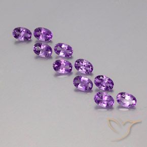 Pedras preciosas de Ametista Violeta Púrpura Médio natural de 4.12 ct, oval, VVS-VS