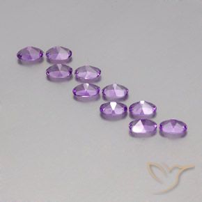 Pedras preciosas de Ametista Violeta Púrpura Médio natural de 4.12 ct, oval, VVS-VS