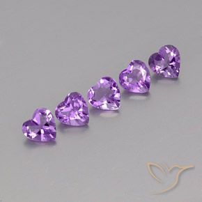 3.39ctw Natural Violeta Púrpura Ametista, Coração, VS