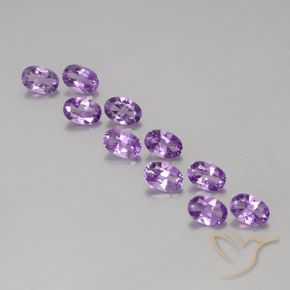 3.95ctw Natural Violeta Rosado Médio Ametista, oval, VVS-VS