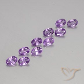 Pedras preciosas de Ametista Violeta Rosado Médio natural de 3.95 ct, oval, VVS-VS