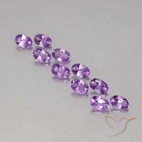 3.96ctw Natural Violeta Púrpura Médio Ametista, oval, VVS-VS