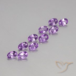 Pedras preciosas de Ametista Violeta Púrpura Médio natural de 3.96 ct, oval, VVS-VS