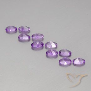 Pedras preciosas de Ametista Violeta Púrpura Médio natural de 3.96 ct, oval, VVS-VS