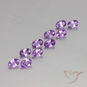 Pedras preciosas de Ametista Violeta Púrpura Profundo natural de 3.99 ct, oval, VVS-VS