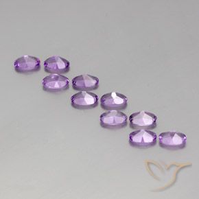 Pedras preciosas de Ametista Violeta Púrpura Profundo natural de 3.99 ct, oval, VVS-VS
