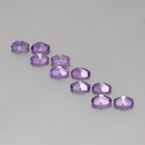 Pedras preciosas de Ametista Violeta Púrpura Médio natural de 3,94 ct, Corte Oval, VVS-VS