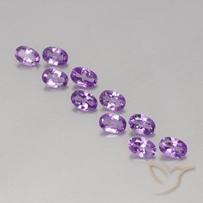 3.64ctw Natural Violeta Púrpura Médio Ametista, oval, VVS-VS