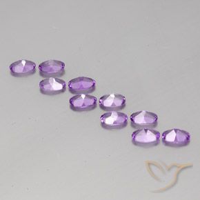 Pedras preciosas de Ametista Violeta Púrpura Médio natural de 3.64 ct, oval, VVS-VS