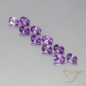 3.81ctw Natural Violeta Púrpura Profundo Ametista, oval, VVS-VS