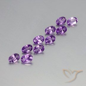 Pedras preciosas de Ametista Violeta Púrpura Profundo natural de 3.81 ct, oval, VVS-VS