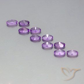 Pedras preciosas de Ametista Violeta Púrpura Profundo natural de 3.81 ct, oval, VVS-VS
