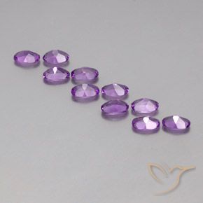 Pedras preciosas de Ametista Violeta Púrpura natural de 3.88 ct, oval, VVS-VS