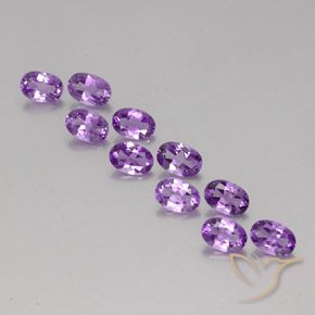 3.84ctw Natural Violeta Púrpura Médio Ametista, oval, VVS-VS