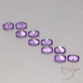 Pedras preciosas de Ametista Violeta Púrpura Médio natural de 3.84 ct, oval, VVS-VS
