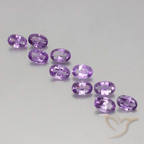 3.79ctw Natural Violeta Púrpura Médio Ametista, oval, VVS-VS