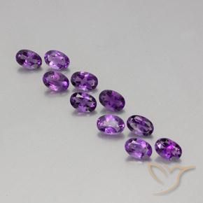 4.06ctw Natural Violeta Púrpura Profundo Ametista, oval, VVS-VS
