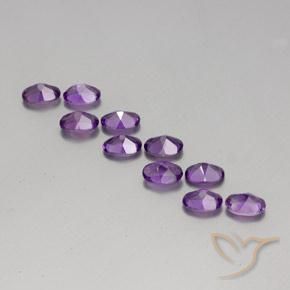 Pedras preciosas de Ametista Violeta Púrpura Profundo natural de 4.06 ct, oval, VVS-VS
