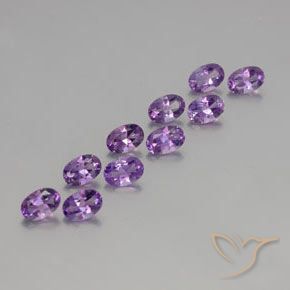 Pedras preciosas de Ametista Violeta Púrpura Profundo natural de 4.05 ct, oval, VVS-VS