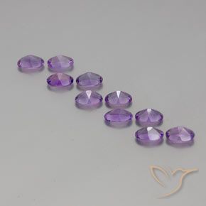 Pedras preciosas de Ametista Violeta Púrpura Profundo natural de 4.05 ct, oval, VVS-VS