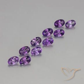 Pedras preciosas de Ametista Violeta Púrpura Profundo natural de 4.10 ct, oval, VVS-VS