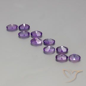 Pedras preciosas de Ametista Violeta Púrpura Profundo natural de 4.10 ct, oval, VVS-VS