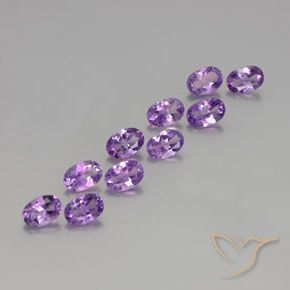 Pedras preciosas de Ametista Violeta Púrpura Médio natural de 3.91 ct, oval, VVS-VS