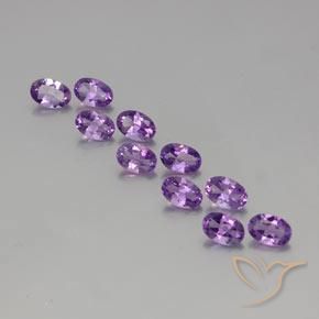 3.75ctw Natural Violeta Púrpura Médio Ametista, oval, VVS-VS