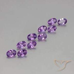 Pedras preciosas de Ametista Violeta Púrpura Médio natural de 3.75 ct, oval, VVS-VS