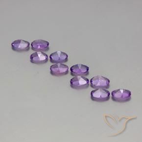 Pedras preciosas de Ametista Violeta Púrpura Médio natural de 3.75 ct, oval, VVS-VS