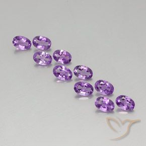 3.82ctw Natural Violeta Púrpura Médio Ametista, oval, VVS-VS