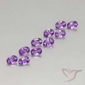 Pedras preciosas de Ametista Violeta Púrpura Médio natural de 3.82 ct, oval, VVS-VS