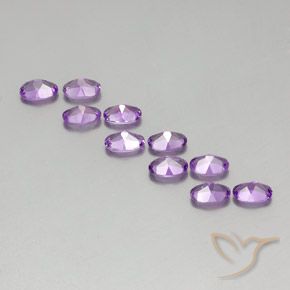Pedras preciosas de Ametista Violeta Púrpura Médio natural de 3.82 ct, oval, VVS-VS