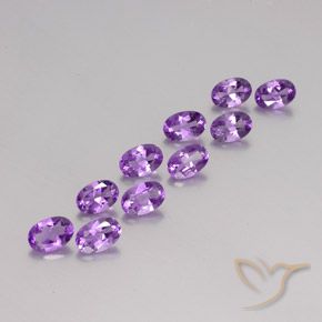 Pedras preciosas de Ametista Violeta Púrpura natural de 4.18 ct, oval, VVS-VS