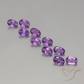 4.05ctw Natural Violeta rosado Ametista, oval, VVS-VS