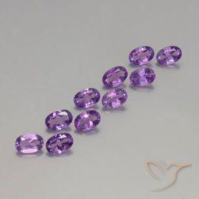 Pedras preciosas de Ametista Violeta rosado natural de 4.05 ct, oval, VVS-VS