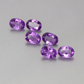 Pedras preciosas de ametista violeta rosado profundo natural de 4,21 ct, corte oval, VVS-VS